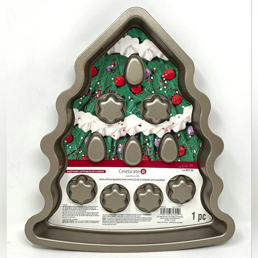 Celebrate It Christmas Tree Non-Stick Baking Pan 14